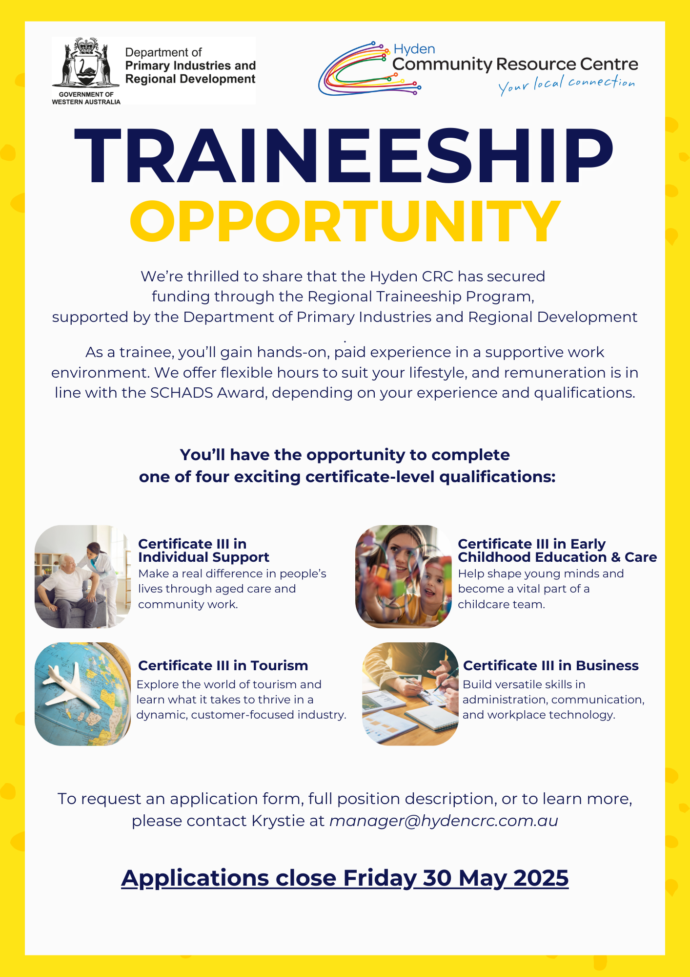 Traineeship - We are Hiring (A4)