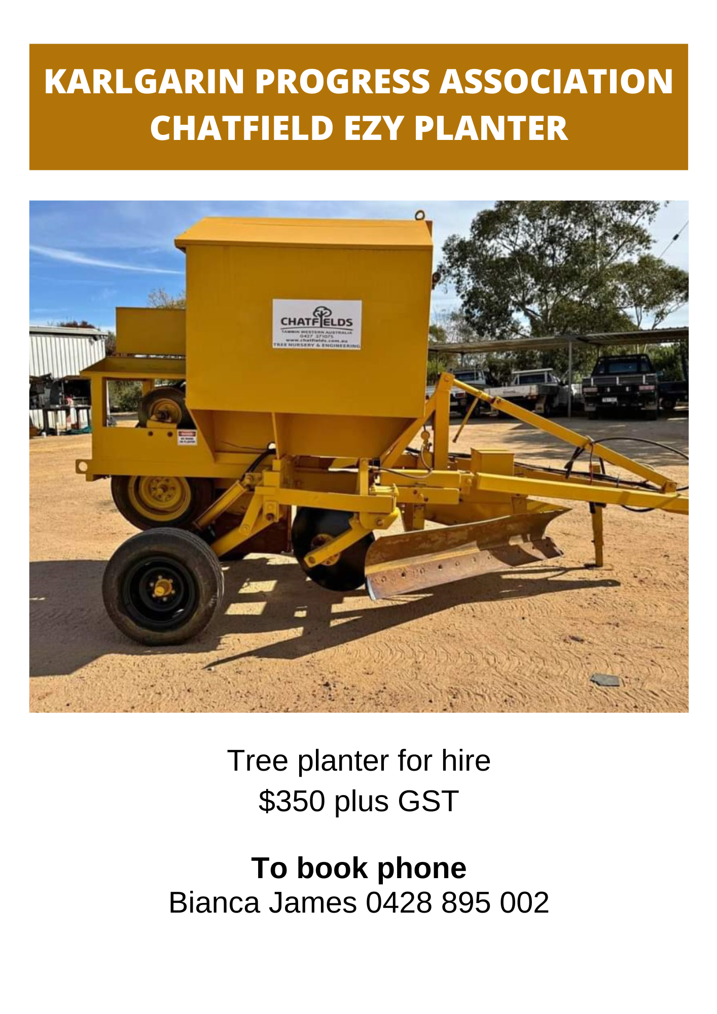 Karlgarin Progress Association Chatfield EZY Planter